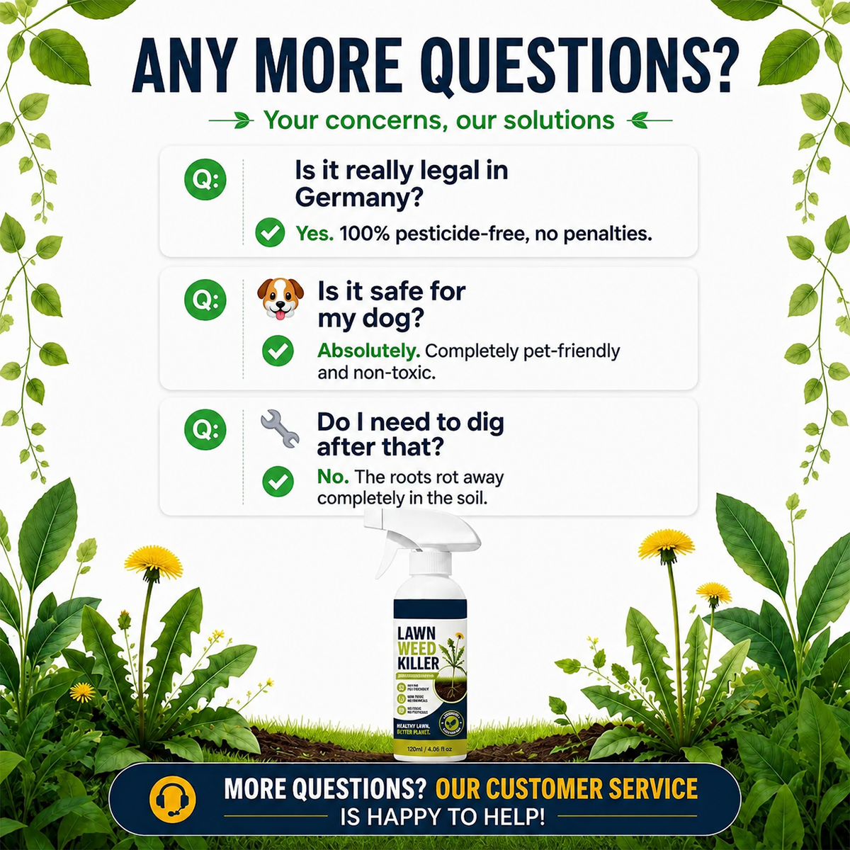 💯  [Easy and stress-free weeding in the garden] Herbicide for domestic use